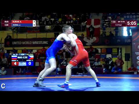 1/4 GR - 72 kg: A. KURAK (RUS) v. J. ZIZKA (CZE)