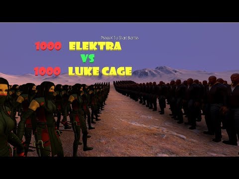 1000 ELEKTRA vs 1000 LUKE CAGE [Ultimate Epic Battle Simulator]