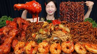 마라 맛 특집 💥 마라치킨 & 마라샹궈 & 마라짜파게티 먹방 🔥 Mala Chicken Mala Xiangguo Jjapaghetti Mukbang ASMR Ssoy