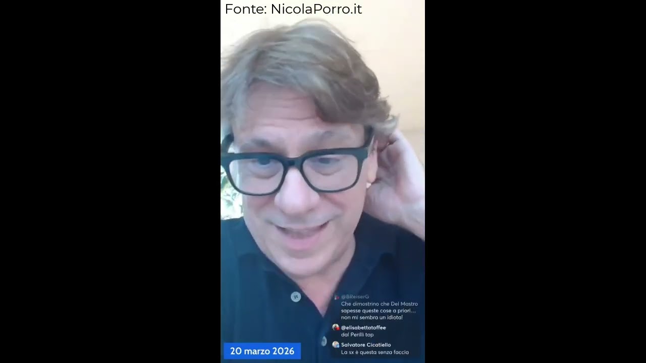 NICOLA PORRO: "CASO DELMASTRO, UN RISTORANTE PER FARE BUSINESS CON AMICI DIVENTA UN CASO DI MAFIA"