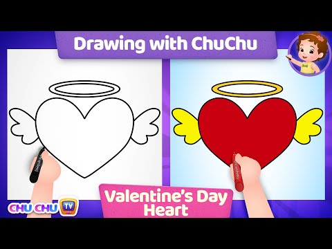 How to Draw a Valentine's Day Heart? - ChuChu TV Drawing for Kids Easy Step by Step