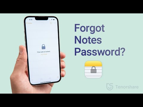 Forgot Notes App Password