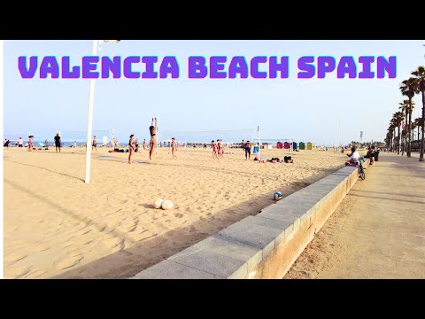 🇪🇸 VALENCIA IN SPAIN BEACH WALK JULY 2023 4K Tour