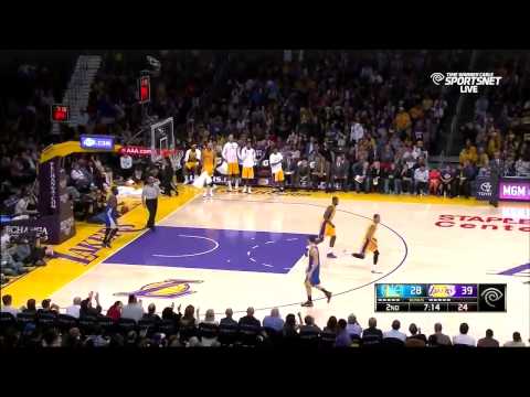 Jordan Clarkson Fastbreak Dunk Warriors vs Lakers December 23, 2014 NBA Season 2014 15