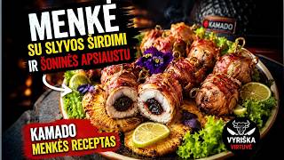Menkė su slyvos širdimi ir šoninės apsiaustu | Kamado menkės receptas