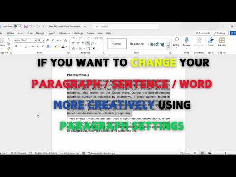 Microsoft Word Keyboard Shortcuts - Paragraphs Settings (Align Left / Center/Align Right /Justify)