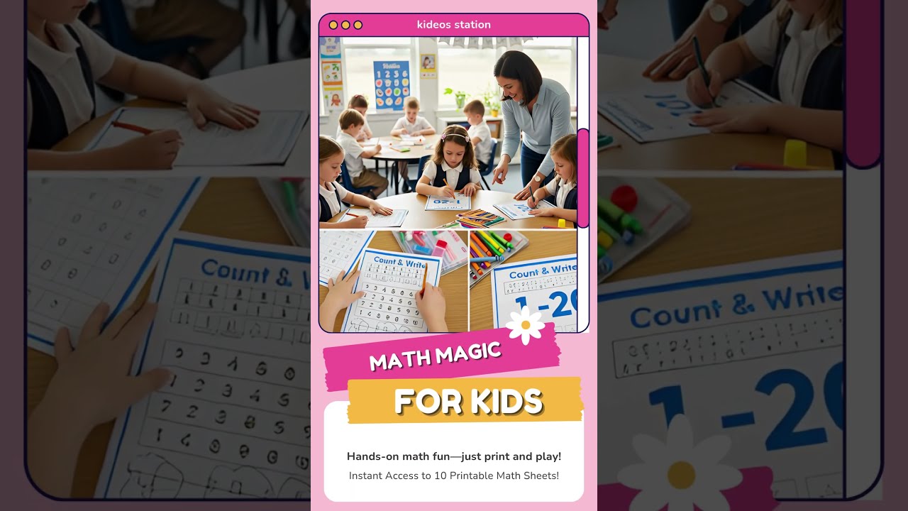 Grade 1 Math Worksheets – 10 Fun Printable Activities for Kids (Ages 6–7)