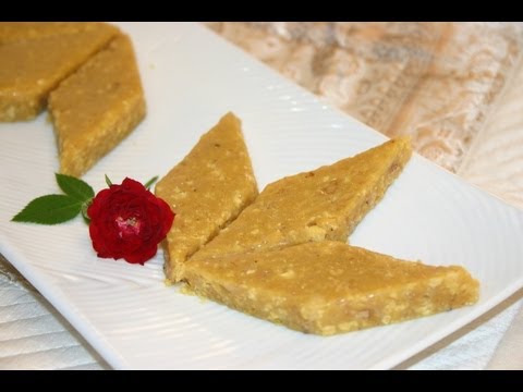 Chewy Walnut Besan Burfi | Show Me The Curry Mithai Recipe