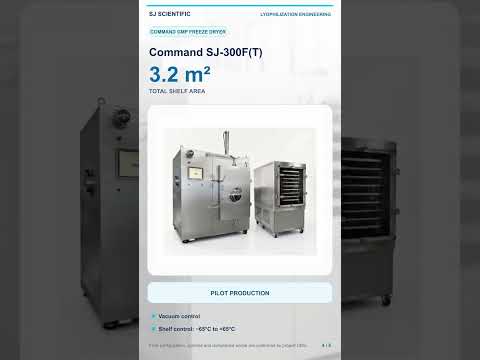 Command GMP Freeze Dryers: 0.5–5.4 m² Platform Overview — SJ Scientific video preview