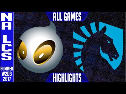 Dignitas vs Team Liquid Highlights ALL GAMES | NA LCS Week 2 Day 3 Summer 2017 | DIG vs TL