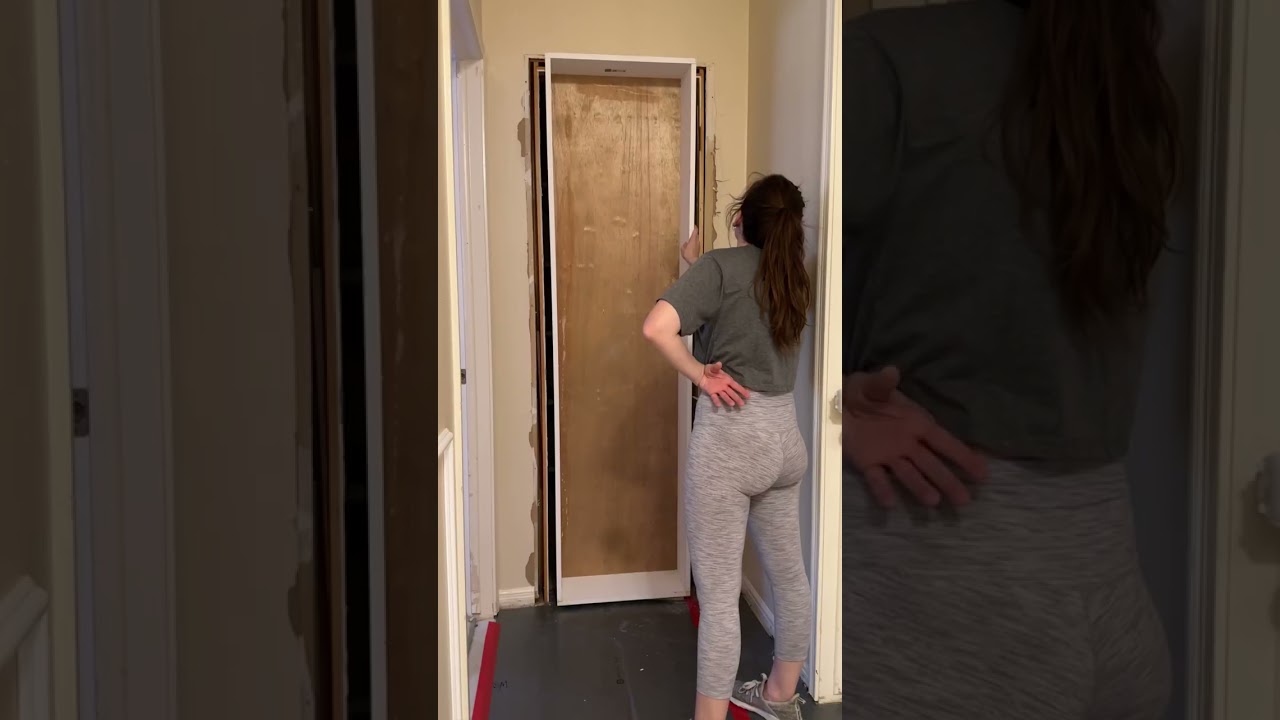 Maximizing Space and Style with Murphy Door Bookcase in the Hallway