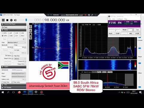 98.0 South Africa SABC 5FM 76kW RDS, Stereo  Troposcatter