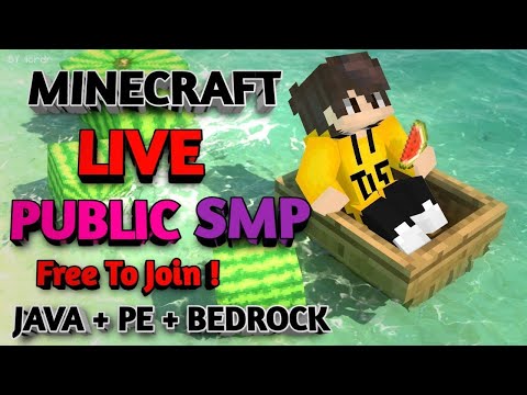 Join Free SMP Server Now! JAVA + PE | Minecraft LIVE 🔴