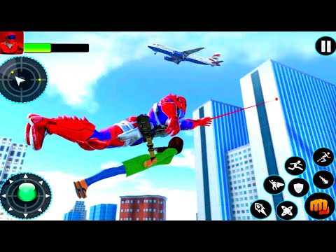 Flying Robot Hero - Crime City Rescue Robot Games - Superhero Robot War Simulator 3D - New Games