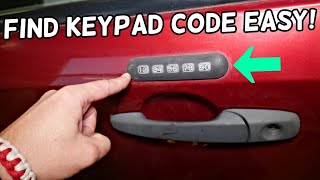 HOW TO FIND KEYPAD CODE, SECURICODE KEYLESS ENTRY ON FORD