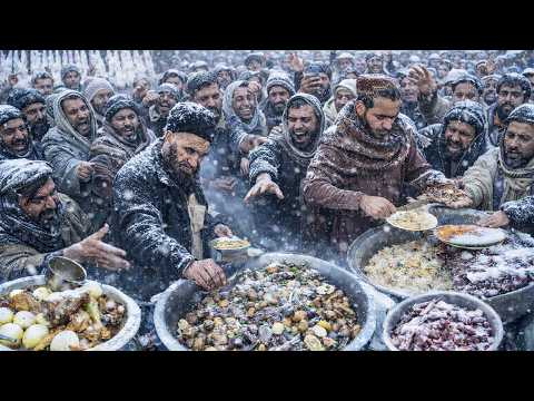 HEAVY SNOWFALL Morning Street Food in KABUL | Famous Afghan Street Food Breakfast You’ve Never Seen