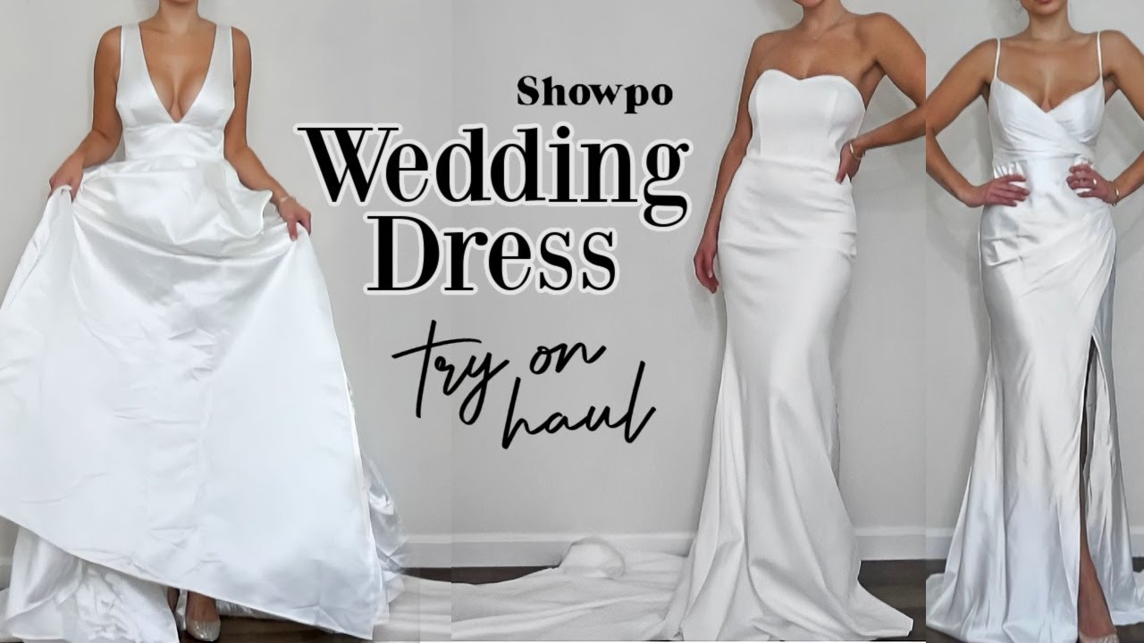 SHOWPO TRY ON HAUL | TRYING ON WEDDING DRESSES! 🤍