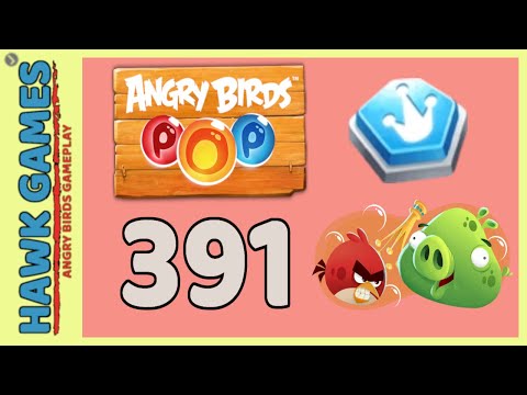 Angry Birds Stella POP Bubble Shooter Level 391 - Walkthrough, No Boosters