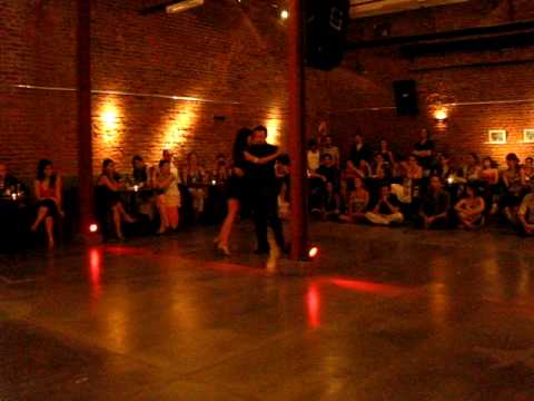 Pablo Martin Giorgini  and  Noelia Coletti  are  dancing  to  the  tango  "  El Recodo  "