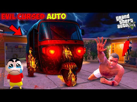 Franklin & Shinchan vs KILLER CURSED AUTO With Avengers In GTA 5