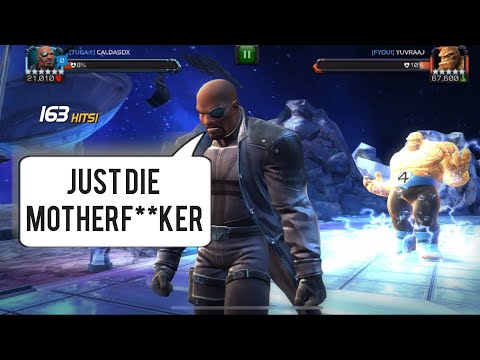 6R3 Nick Fury solos Thing Boss on Tier 2 AW (Gameplay by CaldasDX)