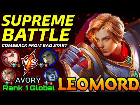 BATTLE OF SUPREME!! Leomord Comeback from a Bad Start!! - Top 1 Global Leomord by ᴀᴠᴏʀʏ - MLBB