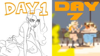 I DREW with my LEFT HAND for 7 DAYS