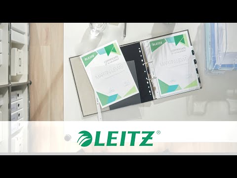 Showtas Leitz Premium voor visitekaartjes copy safe PP A4 glashelder 10 stuks