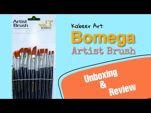 KABEER ART BOMEGA BRUSH | UNBOXING AND REVIEW | ARTIST BRUSH