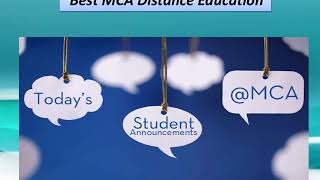 Best MCA distance Education  | Call - 1800-1230-133