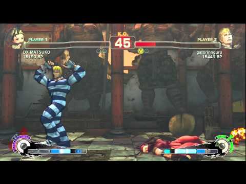 SSF4: DX MATSUKO (Ibuki) VS gatorinnguru (Cody)