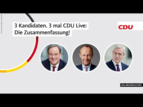 3 Kandidaten. 3 mal CDU Live: Die Zusammenfassung!
