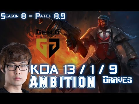 Gen G Ambition GRAVES vs CAMILLE Jungle - Patch 8.9 KR Ranked