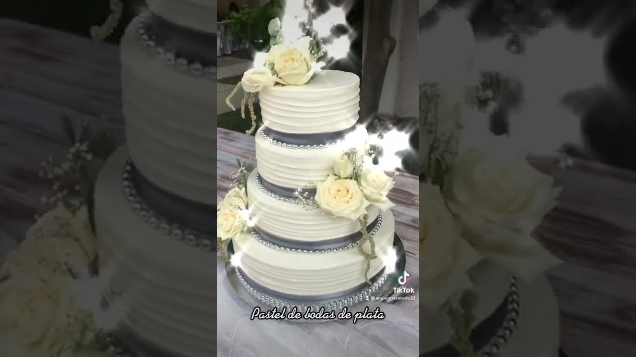Pastel para festejar 25 aniversario “ bodas de plata”