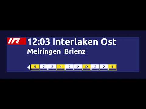 ZB Ansage - Einfahrt des InterRegio nach Interlaken Ost - in Brünig-Hasliberg