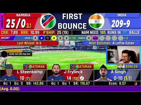Live India vs Namibia | T20 World Cup IND Vs NAM Live | Cricket Live Score & Commentary