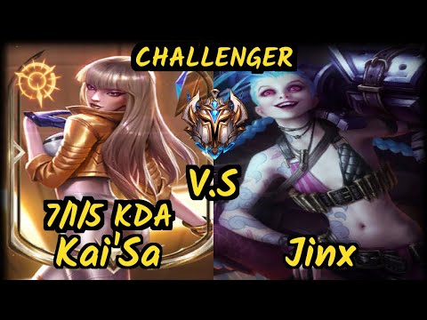 GRF Viper (KAI'SA) vs JINX - 7/1/5 KDA BOTTOM ADC CHALLENGER GAMEPLAY - KR