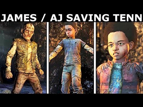 James Saves Tenn Or AJ Saves Tenn - Difference Check - The Walking Dead Final Season 4 Episode 4