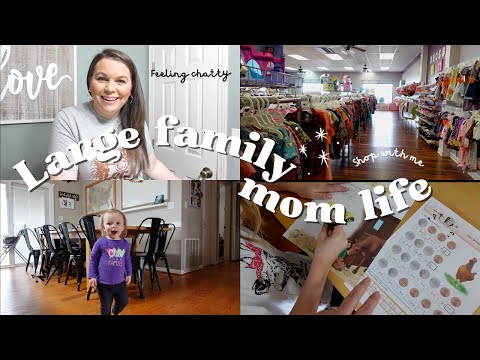 Large family mom DITL || spring shopping and more!