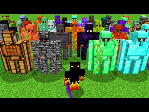 Meus amigos Roubaram meu Golem de Cobre, então eu FIZ um EXERCITO de SUPER GOLENS no minecraft