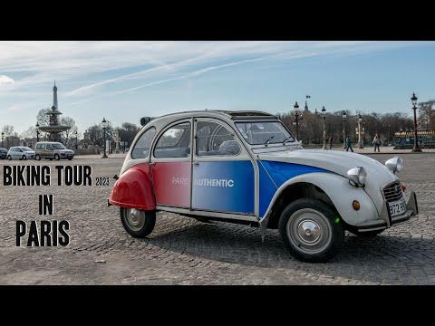 BIKING TOUR IN PARIS 4K - VIRTUAL CYCLE RIDE IN PARIS Real Sound of City - vers Défense PART. 1/3