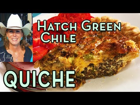 Hatch Green Chile Quiche with Sausage and Cheese