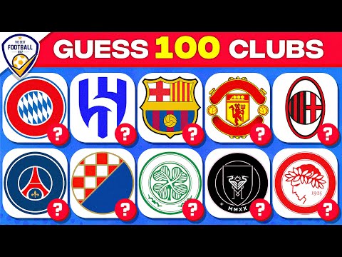 GUESS THE 100 FOOTBALL CLUBS BY LOGO IN 3 SECONDS | FOOTBALL QUIZ 2024