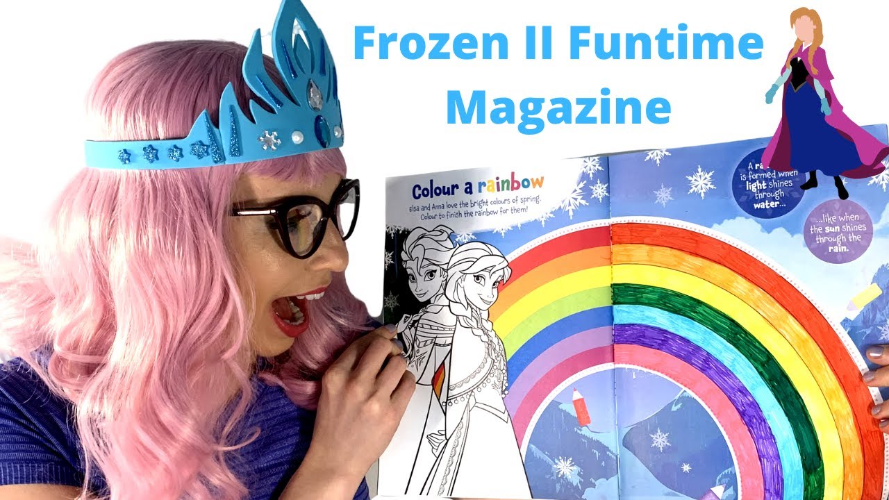 Lisa doing Frozen Funtime Magazine with Make a Crown
