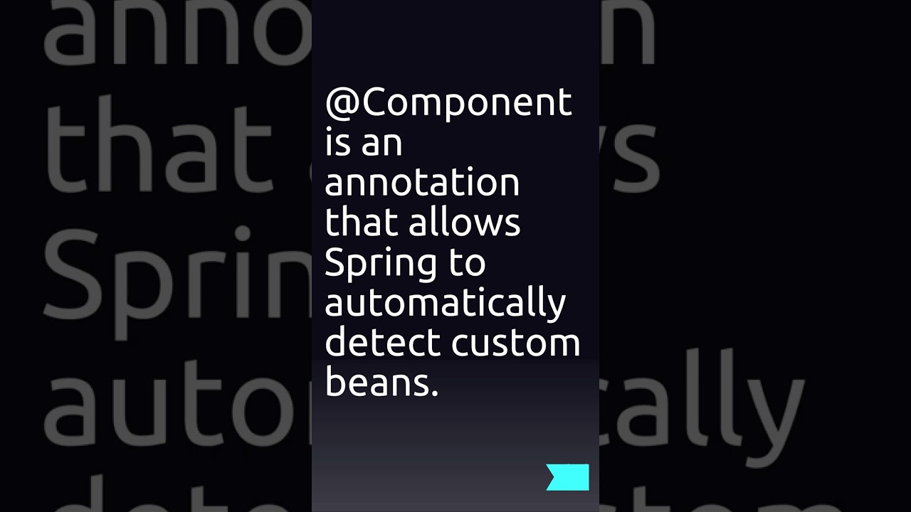 @Component | Spring Annotation - @Component | @campuslearn