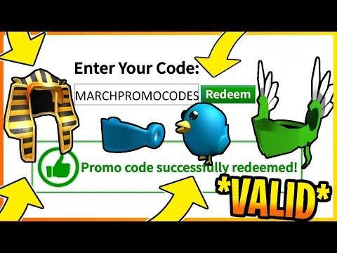 Roblox promocodes marzo 2019