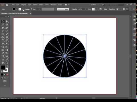 how to devide a circle into equal parts in illustrator cc 2019