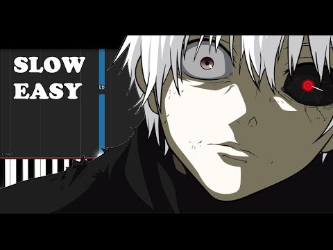 Tokyo Ghoul Unravel (SLOW EASY PIANO TUTORIAL)