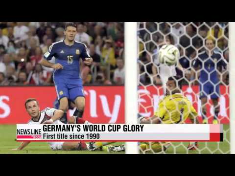 ドイツがアルゼンチンに1-0で勝利し、ワールドカップ王者に輝いた。 (Germany crowned World Cup champions with 1-0 victory over Argentina)