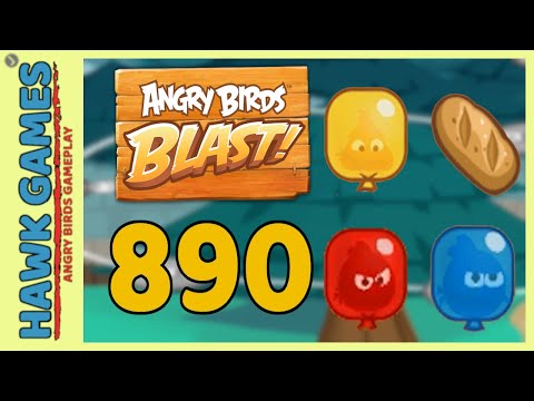 Angry Birds Blast Level 890 - 3 Stars Walkthrough, No Boosters